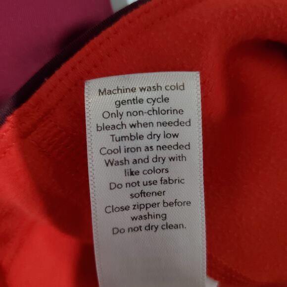Athleta Asym Colorblock Tights Women's XS Red 7/8 Plush SuperSonic Activewear - Picture 13 of 14